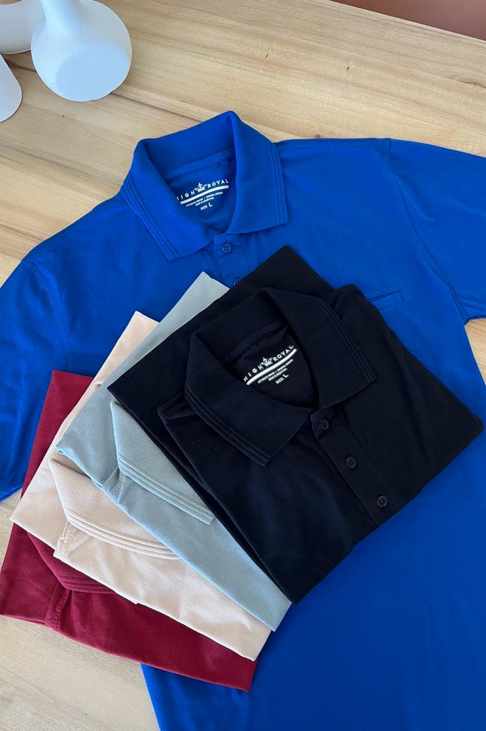 CHOMBA LISA CON BOLSILLO- SLIM FIT 