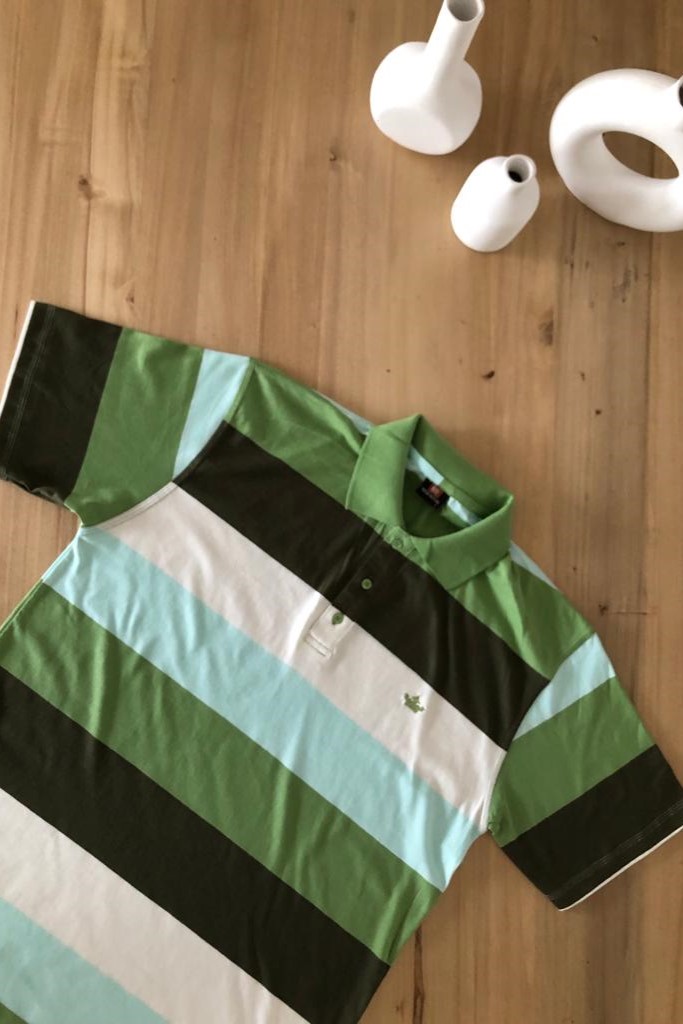 CHOMBA RAYADA LINEA GRUESA C/BORDADO