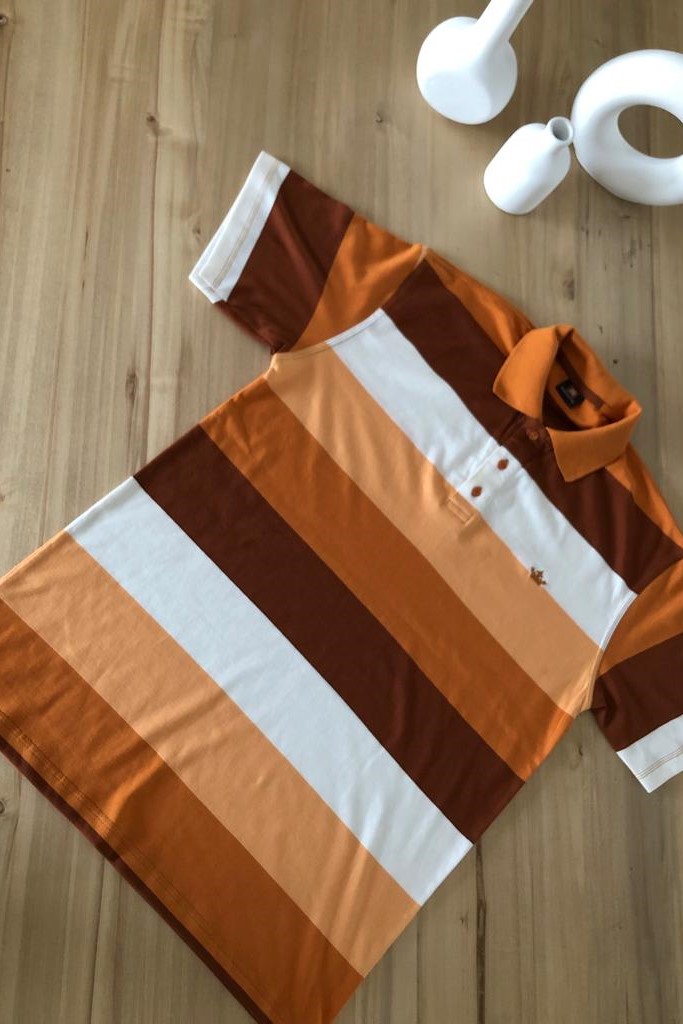 CHOMBA RAYADA LINEA GRUESA C/BORDADO