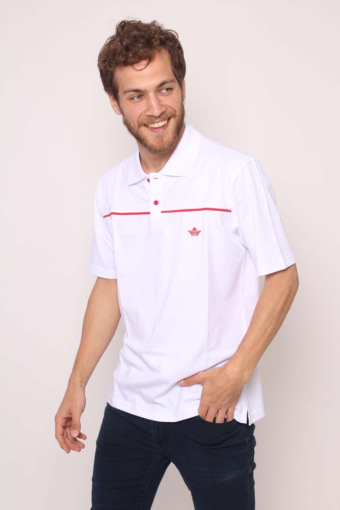 Chomba Bordada con vivo en pecho