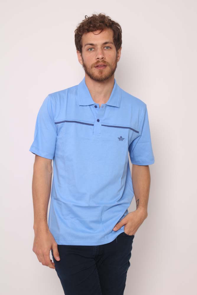 Chomba Bordada con vivo en pecho