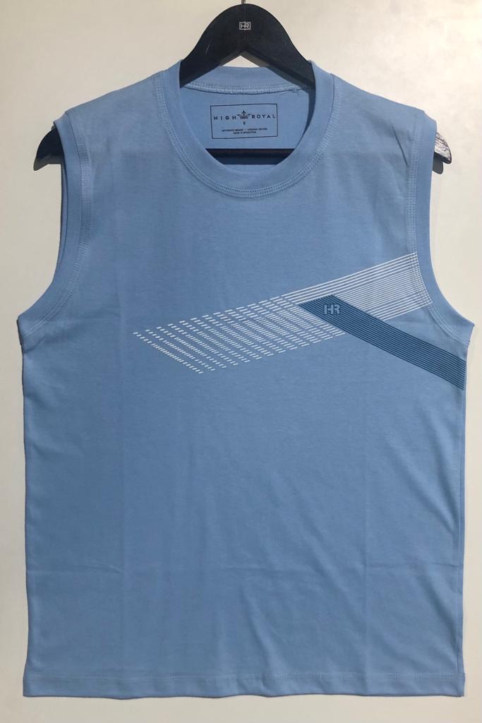 REMERA SIN MANGA ESTAMPADA