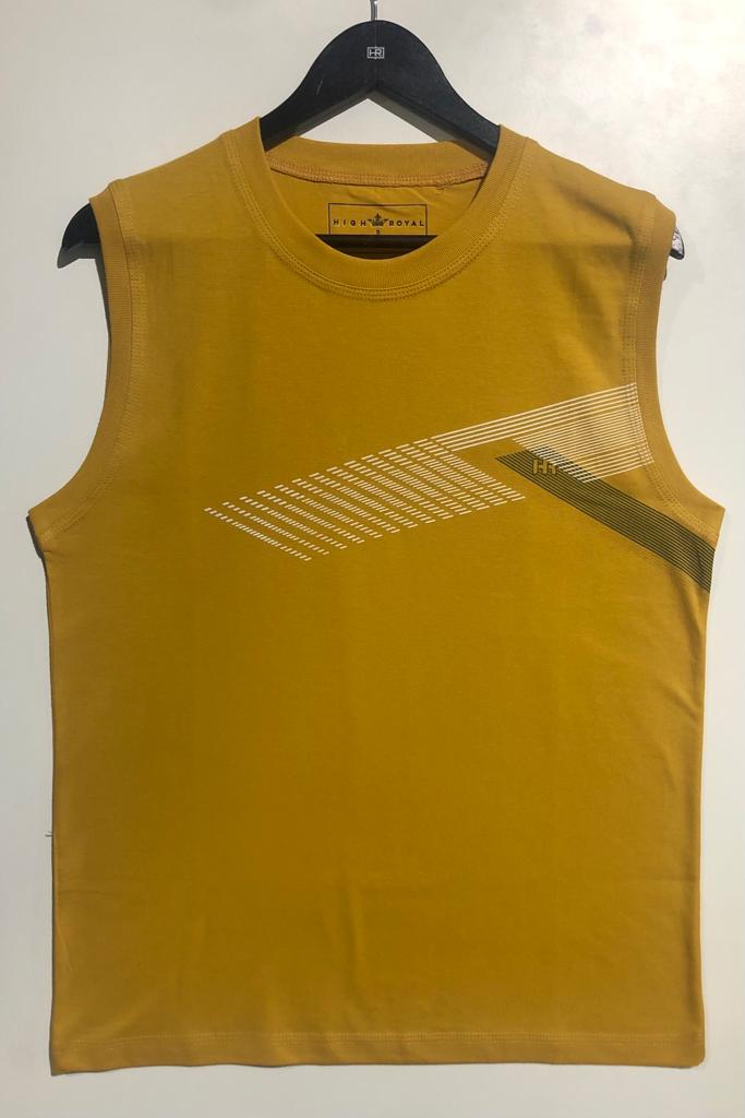 REMERA SIN MANGA ESTAMPADA