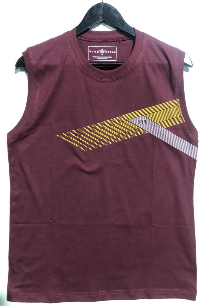 REMERA SIN MANGA ESTAMPADA