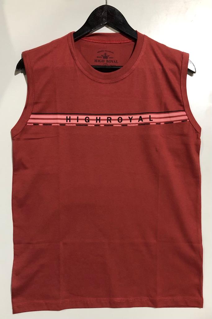 REMERA SIN MANGA ESTAMPADO HR