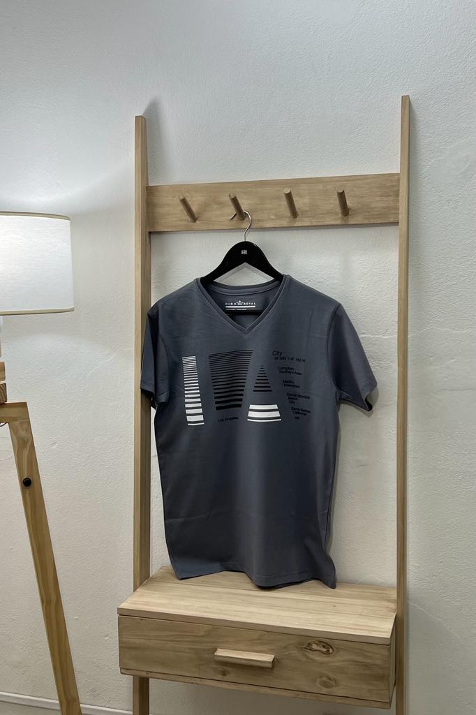 REMERA CUELLO V LOS ANGELES