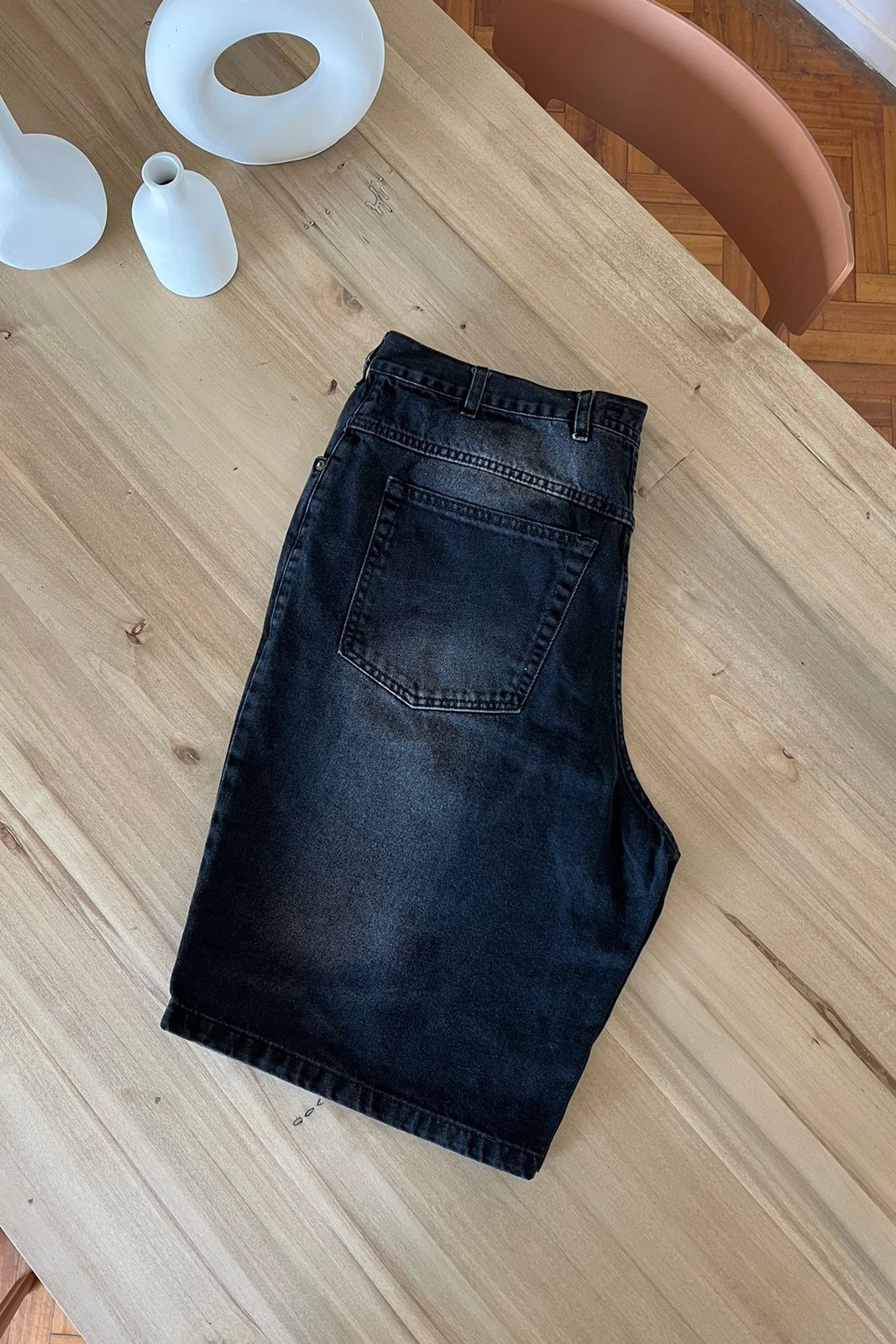 BERMUDA JEAN RIGIDO GRIS