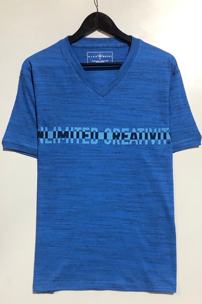 REMERA ESCOTE V ESTAMPADA