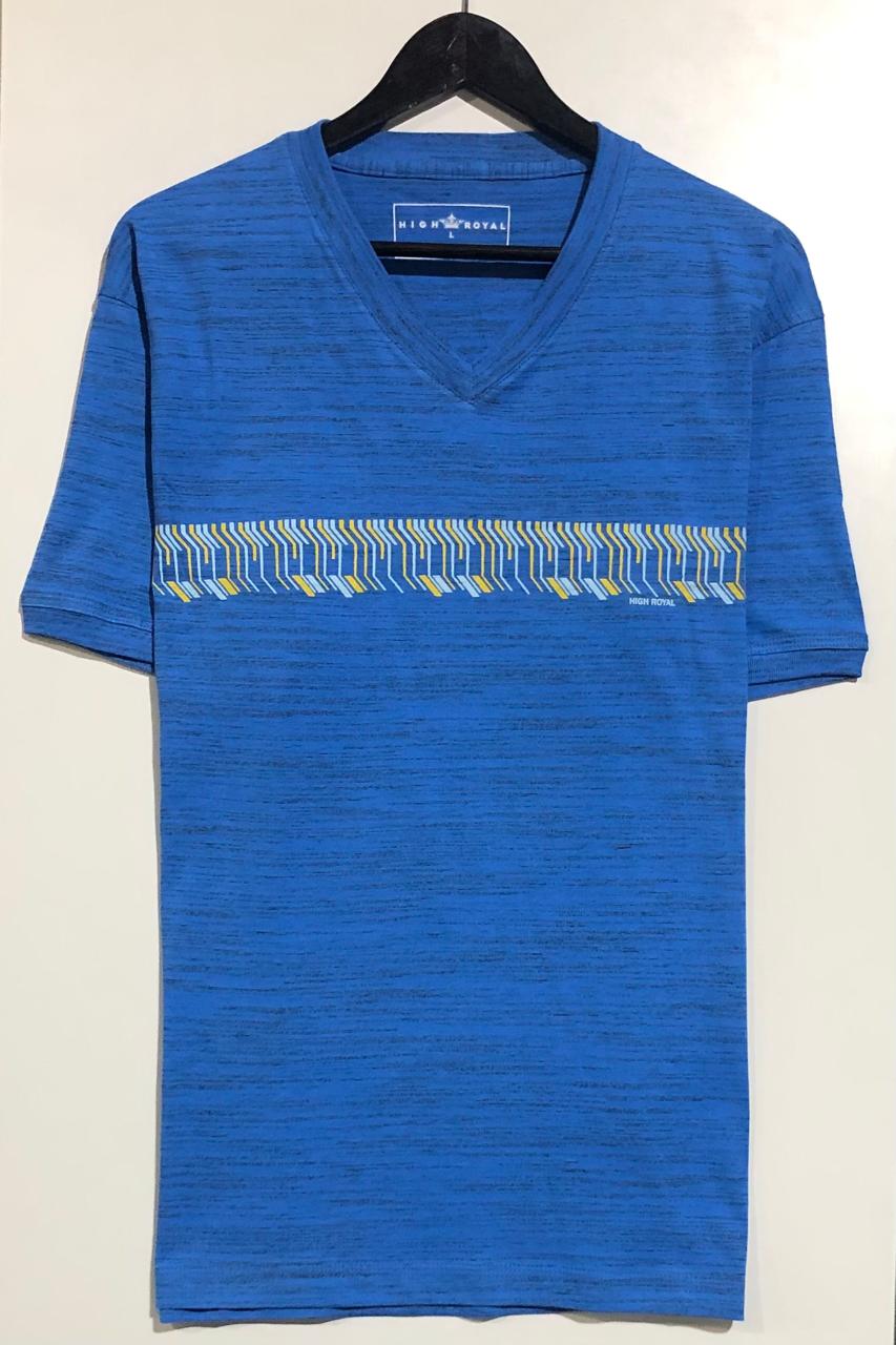 REMERA JASPEADA CON ESTAMPADO