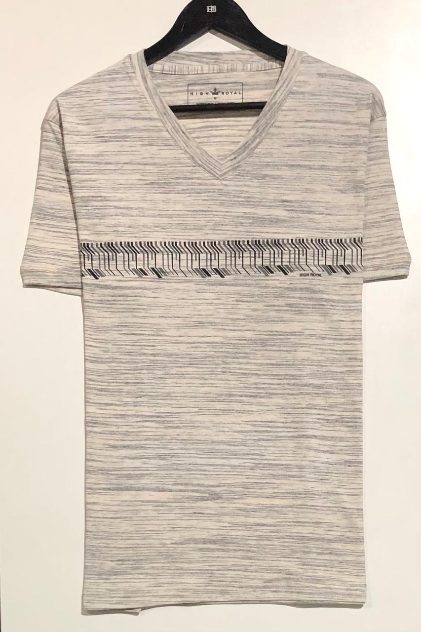 REMERA JASPEADA CON ESTAMPADO