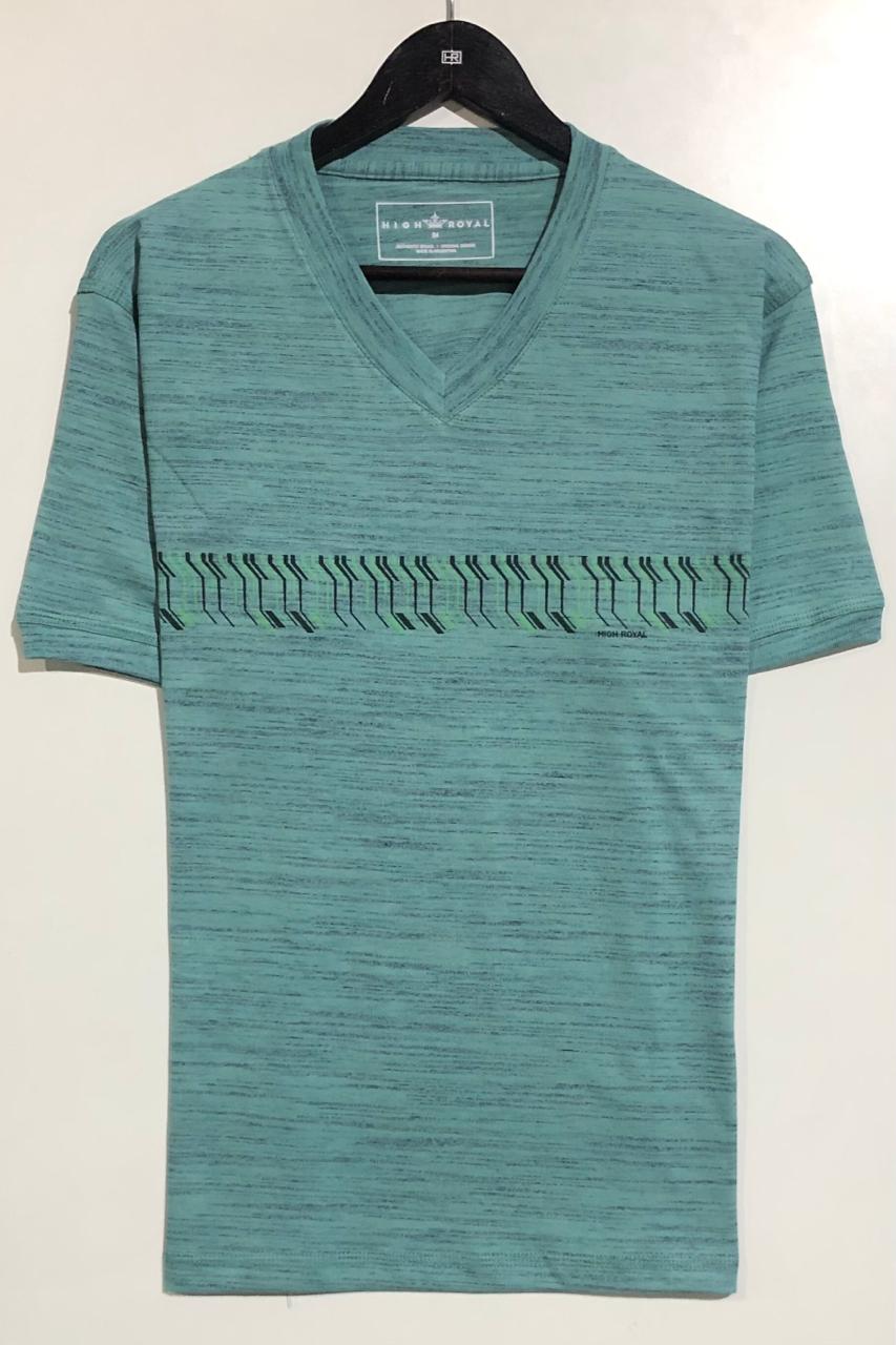 REMERA JASPEADA CON ESTAMPADO