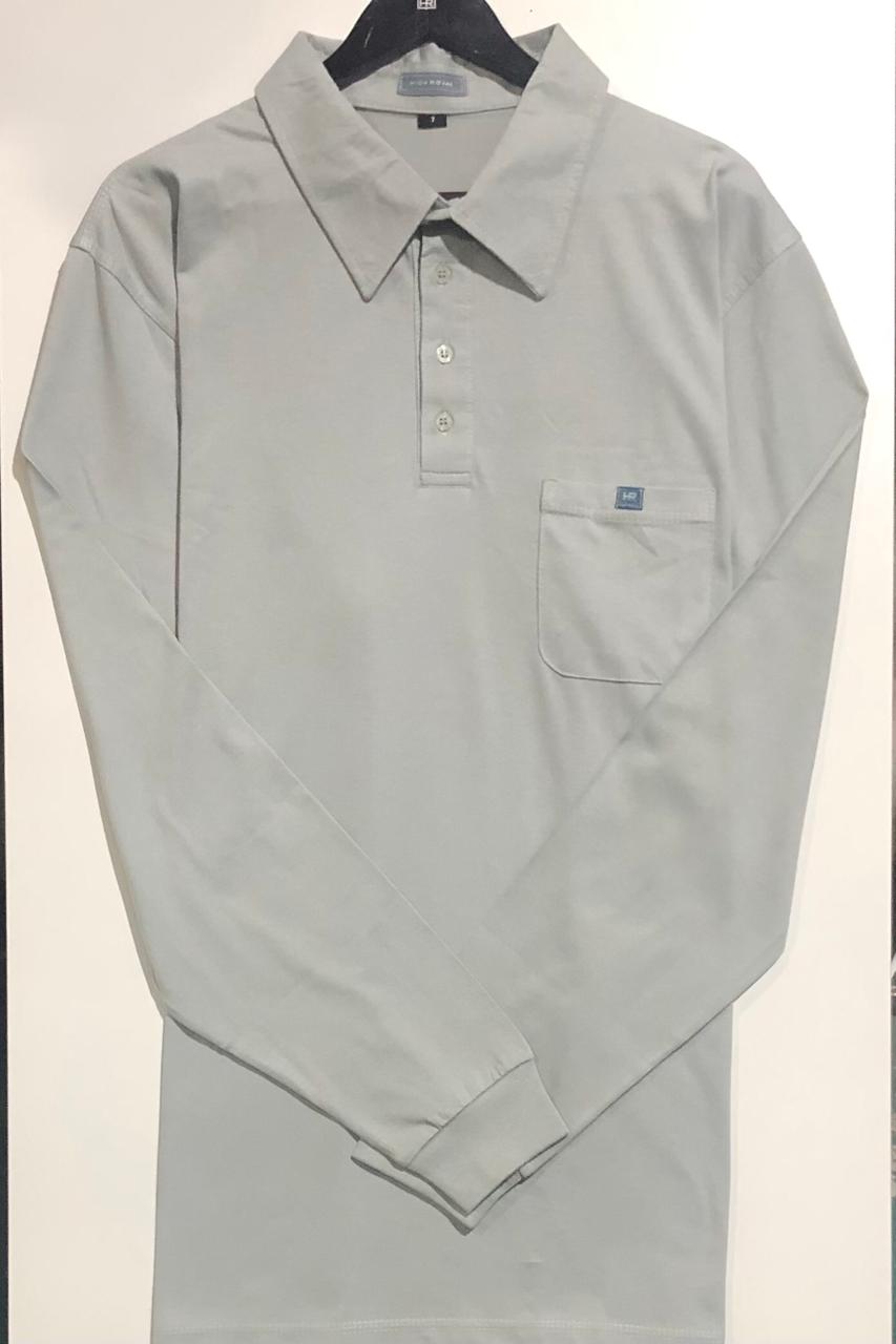 CHOMBA M/L C/CUATRO BOTONES