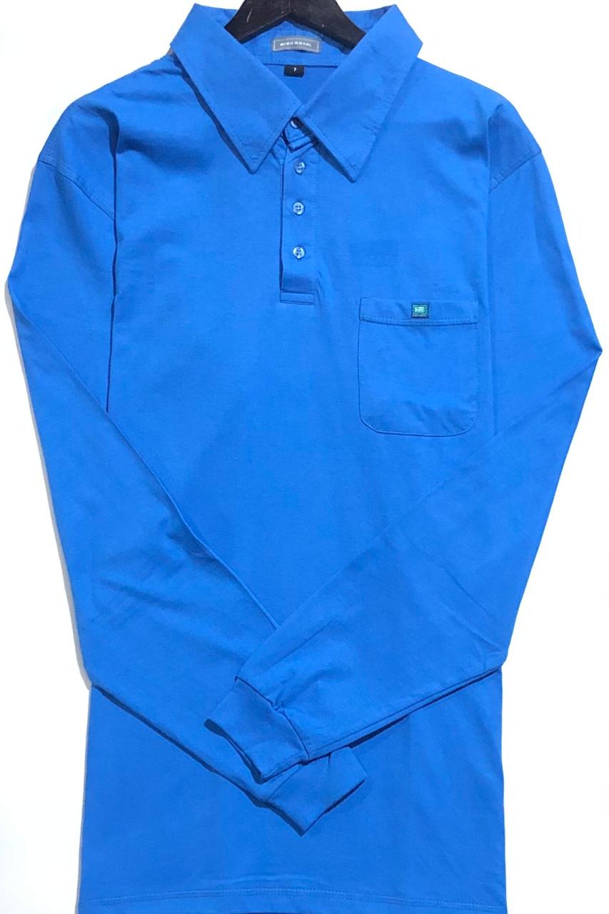 CHOMBA M/L C/CUATRO BOTONES