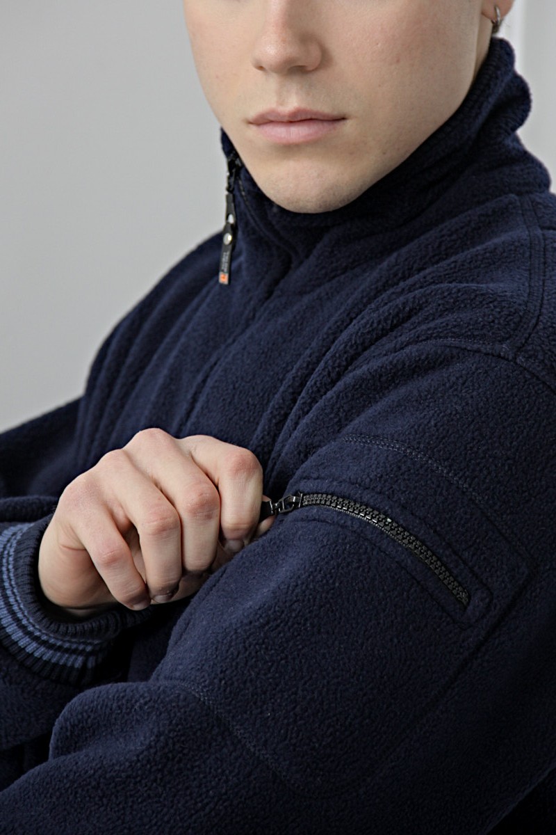 CAMPERA POLAR C/ CINTURA DETALLLE RAYADO