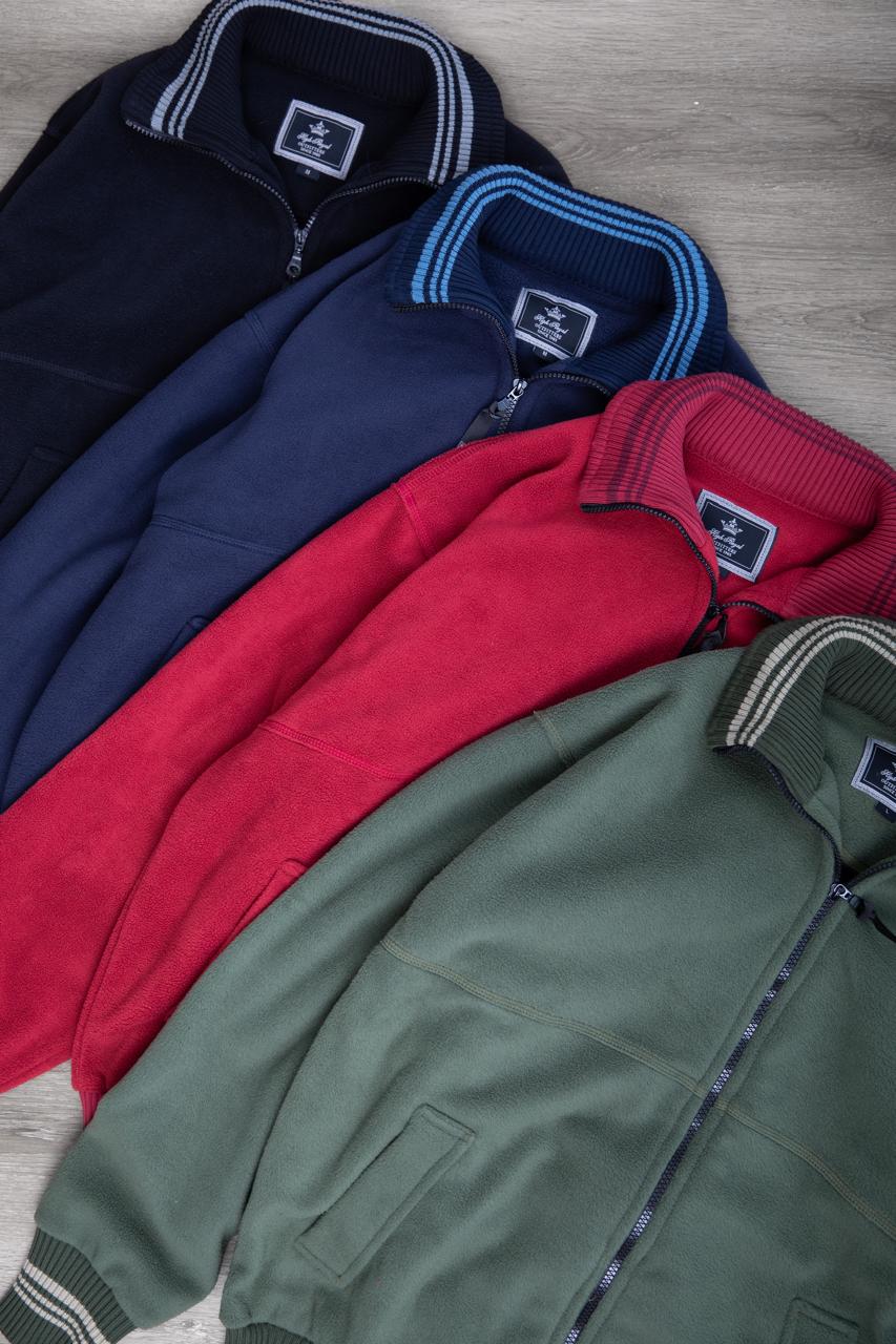 CAMPERA POLAR C/ CINTURA DETALLLE RAYADO