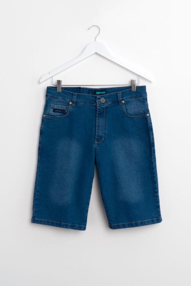 BERMUDA DE JEAN AZUL ELASTIZADA